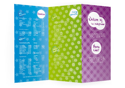 Menukaart designs Menukaart designs